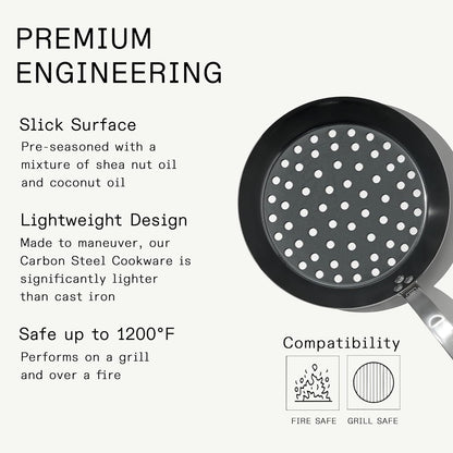 Made In Cookware | 11" Blue Carbon Steel Grill Frying Pan