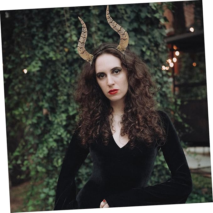 NUOBESTY Animal Horn Headband, Silicone Costume Headwear, Medium, Halloween, Masquerade, Birthday Party, Headband, Unisex
