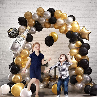 KBZVNAF Black Balloons Latex Party Balloons - 50 Pack 12 inch Helium Matte Black Balloons for Wedding Graduation Baby Shower Birthday Party Decorations Black Helium Matte Balloons for Wedding Graduation Baby Shower Birthday Party Decorations