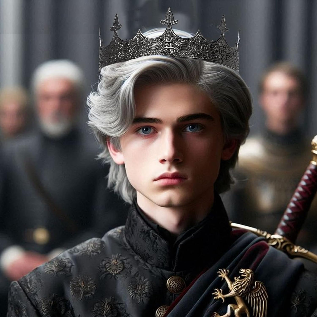 XEUZK King Crown for Men Crowns Tiara for Birthday Party Costume