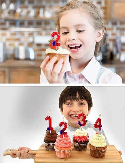 Gezan Spider Themed Birthday Candles Number Candles Happy Birthday Cake Toppers Advent Candle Web Candles for Boy Girl Spider Party Decoration Supplies Birthday Halloween Party(Number 2)