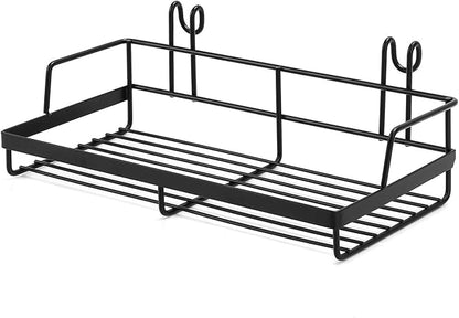 Kaforise Hanging Basket for Wire Wall Grid Panel, Multi-Function Wall Storage and Display Basket, Small Size, Black Painted