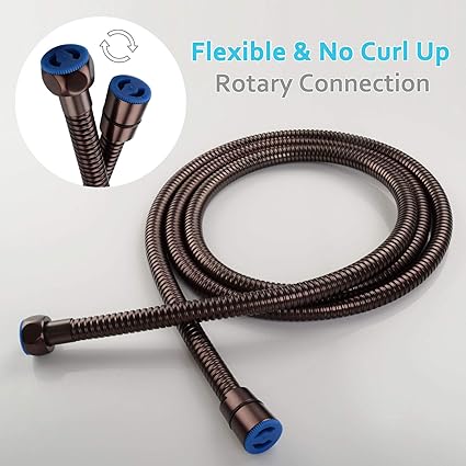 Angle Simple Handheld Shower Hose Replacement, Stainless Steel Flexible Shower Head Hose Extra Long, 79 Inches, Oil Rubbed Bronze