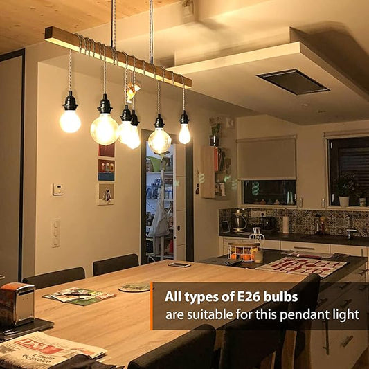 Plug in Hanging Light Fixture, 15FT Pendant Lamp Lights Cord with Switch Cord E26 Bulbs Socket, Industrial DIY Twisted Hemp Rope Overhead Lamps for Farmhouse Bedroom Home Lighting Decors