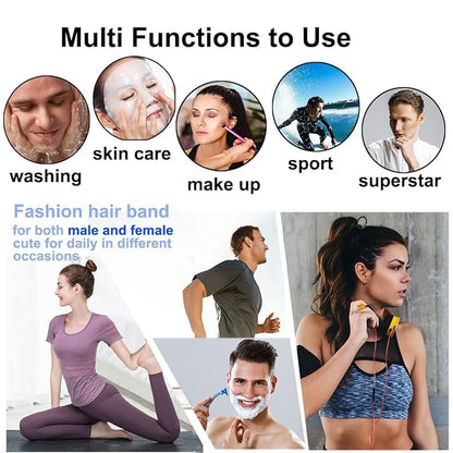Metal Headbands for Men Fashion Headband for Women, Unisex Wavy Hair Bands Outdoor Sports Head Bands Simple Elastic Non-Slip Hair Accessories (6 Pack)