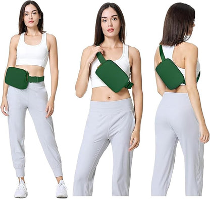 VOROLO Fanny Pack For Women And Men Crossbody Bag Belt Bag with Adjustable Strap Graduation Gifts Deep Green
