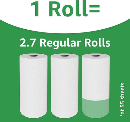 Basics 2-Ply Flex-Sheets Paper Towels, 2 Basics Rolls  5 Regular Rolls, Everyday Value with 150 Sheets per Roll