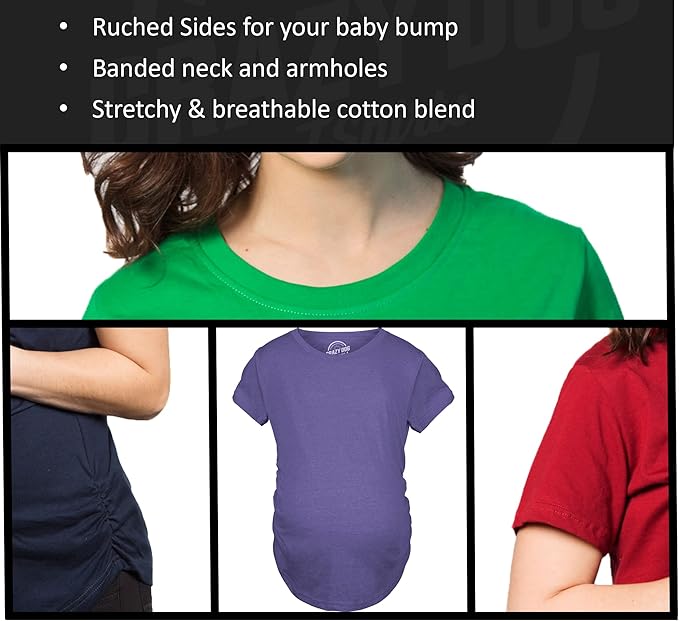 Crazy Dog T-Shirts Maternity Bumps First Easter T Shirt Cute Announcement Pregnancy Spring Shower