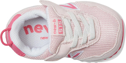 New Balance Kid's 515 V1 NEW-B Hook & Loop Sneaker, Rose Sugar/Dragon Berry, 2 M Infant