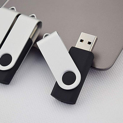 Aiibe 20pcs 8GB Flash Drives Bulk 8GB USB Flash Drive 20 Pack 8GB USB Sticks USB 2.0 Thumb Drive - Black