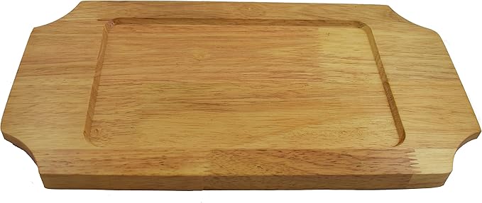 8" x 5" Cast Iron Rectangular Skillet w/Rubberwood Trivet