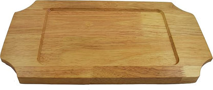 8" x 5" Cast Iron Rectangular Skillet w/Rubberwood Trivet
