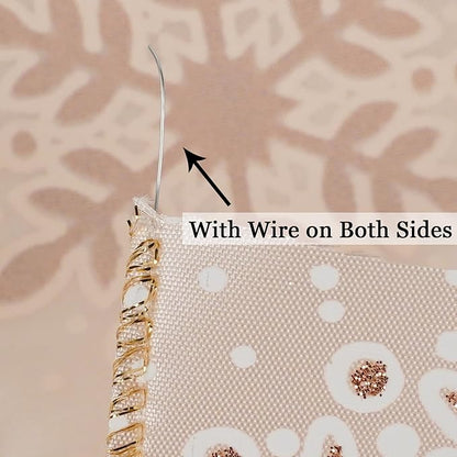 MEEDEE Snowflake Ribbon with Rose Gold Glitter - Wired, 2.5 Inch, Pink  Rose Gold Christmas Ribbon for Tree, Garlands, Wreaths, Gift Wrapping (10 Yards)