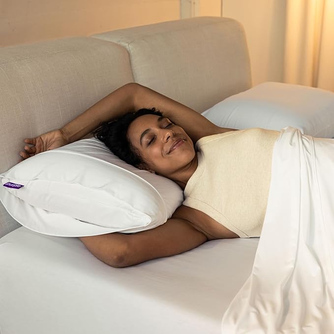 Purple Harmony Pillow - Standard Medium, Greatest Pillow Ever Invented, 360 Hex Grid  Talalay Latex Core - No Pressure Support, Stays Cool, Luxurious Comfort