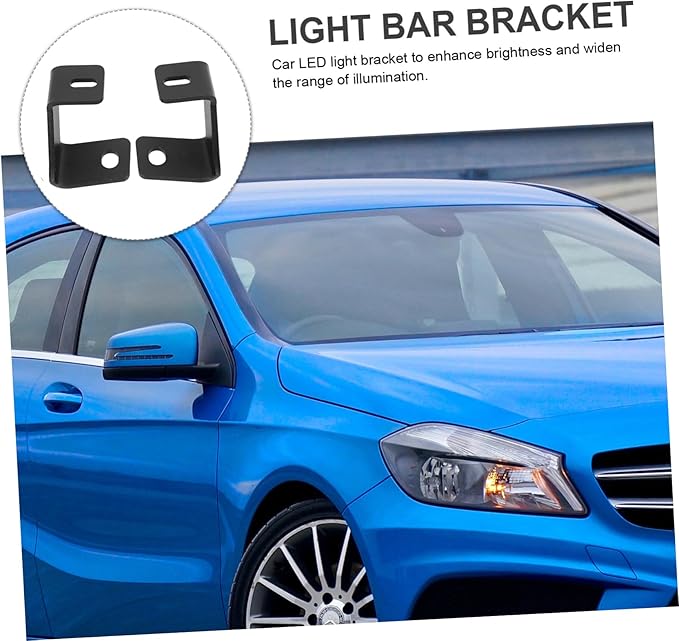 1pair Hood Light Mounting Bracket Angle Height Manganese Easy Installation for Auxiliary Work Lights Compatible Car Models