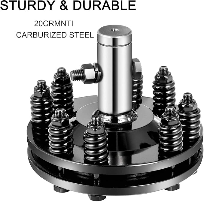 1 3/8" Smooth Round Ends PTO Friction Clutch For Tractor, Carburized Steel Adjustable Rotary Black Brush Hog Slip Clutch