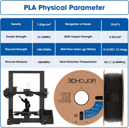 3DHoJor PLA 3D Printer Filament, 1.75 mm, 1 kg