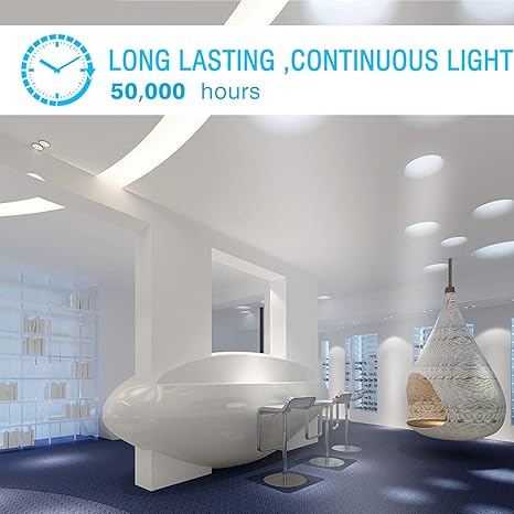 6 inch LED Can Lights, 6 Pack Dimmable Retrofit LED Recessed Lighting Fixture, Downlight, 15W, 5000K Daylight White, Energy Star ETL