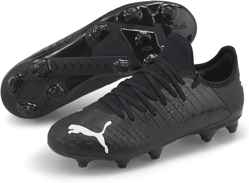 Puma Future Z 4.3 Soccer Shoe, Black White, 3.5 US Unisex Big Kid