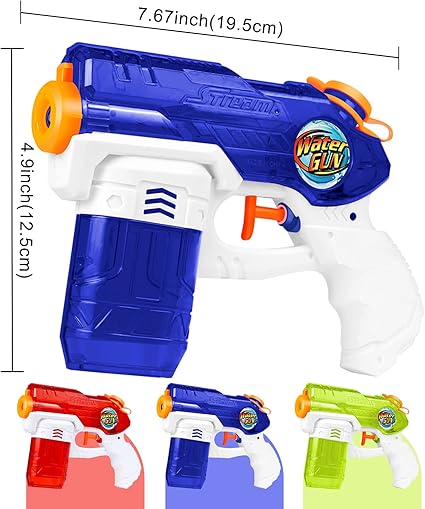 Stondino Water Guns for Kids Adults 3 Pack Squirt Guns 200CC Super Soaker Water Gun Pistol 20FT Range Water Blaster Water Toys for Summer Swimming Beach Water Fighting Toy for Boys Girls