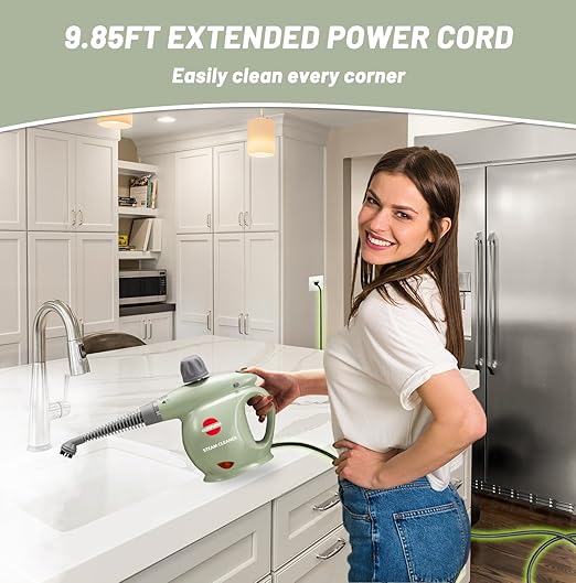 REFURBISHED Handheld Steam Cleaner, Green