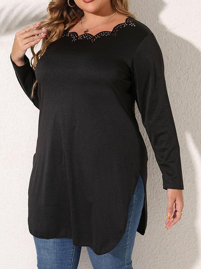 easyforever Womens Plus Size Casual Flowy Tunic Tops Loose Fit Blouses Spring Summer Outfits