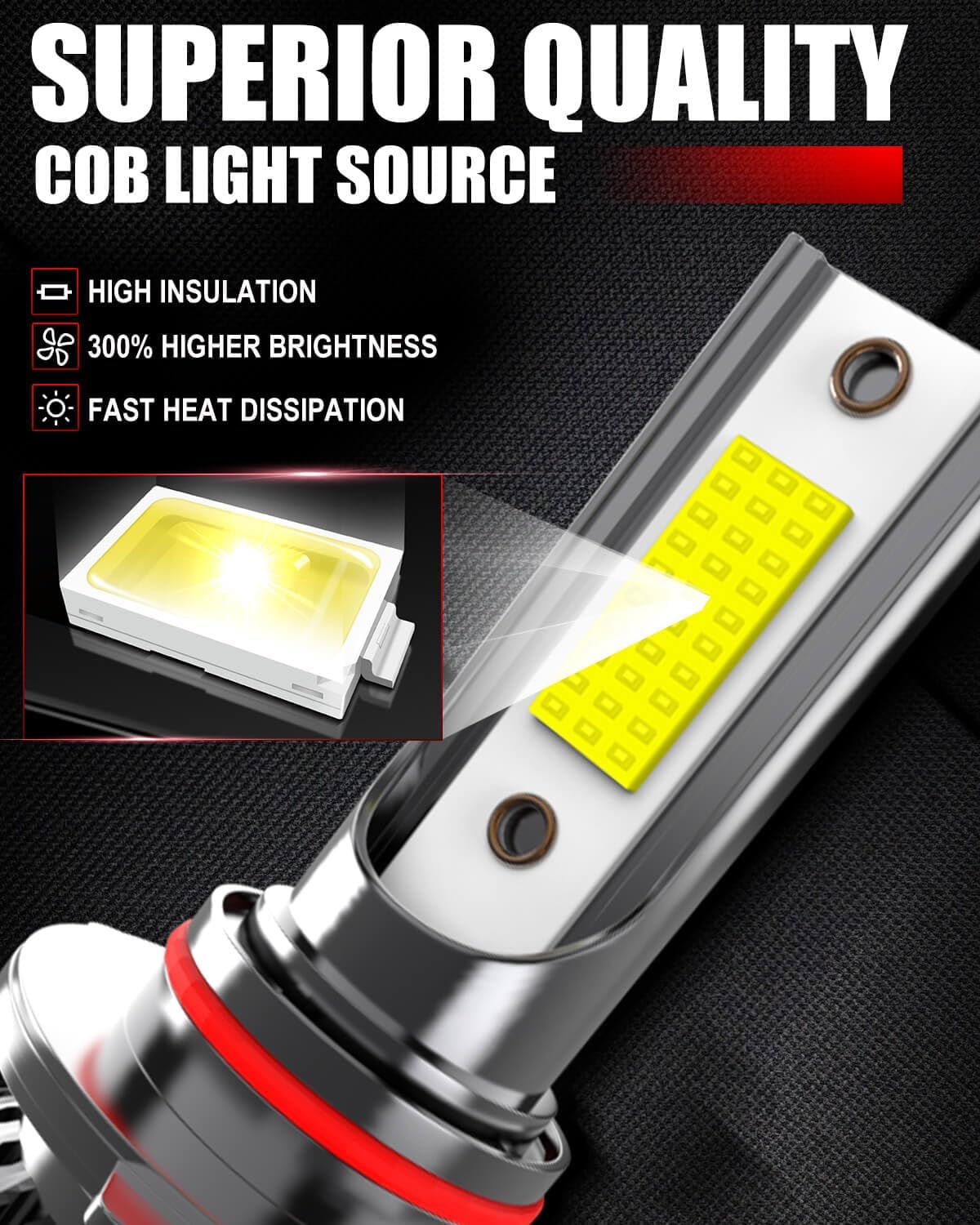 Compatible for Ford F250 High Low Beam Fog Lights F350 Super Duty F450 F550 2005 2006 2007 2008 2009 2010 2011 2012 2013 2014 2015 2016 2017 2018 2019 2020 2021 2022, Powersports Bulbs, 6-Pack