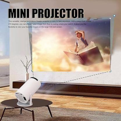 HY300 Mini Projector with WiFi  Bluetooth, BT5.2 Projector Support 4K 1080P, 2.4G 5G WiFi 6, 270 Rotatable, Auto Keystone Correction, Home Video Proyector, for Android 11 (US)