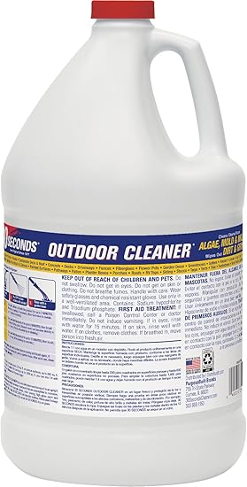 30 SECONDS Outdoor Mold  Mildew Stain Remover  Concentrate  Gallon  Vinyl Siding Fences Patios  More