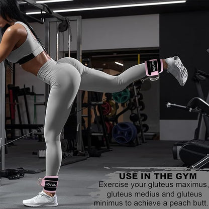 Squat Pad Set - Foam Barbell Pad for Squats Cushion, Lunges  Bar Padding for Hip Thrusts - Standard Weight Bar Pad - With Ankle Straps, Wrist Straps for Weightlifting