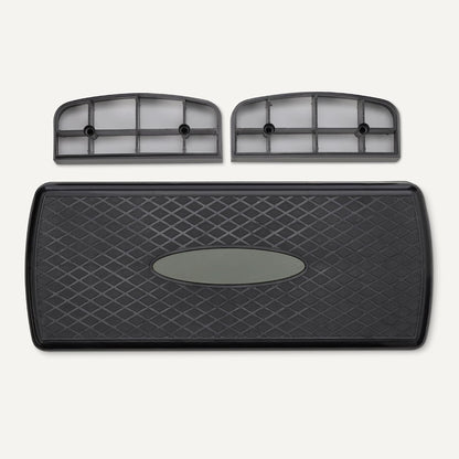 Basics Aerobic Exercise Step Platform, Adjustable Workout Stepper At Home, 68.58cm, Black/Grey