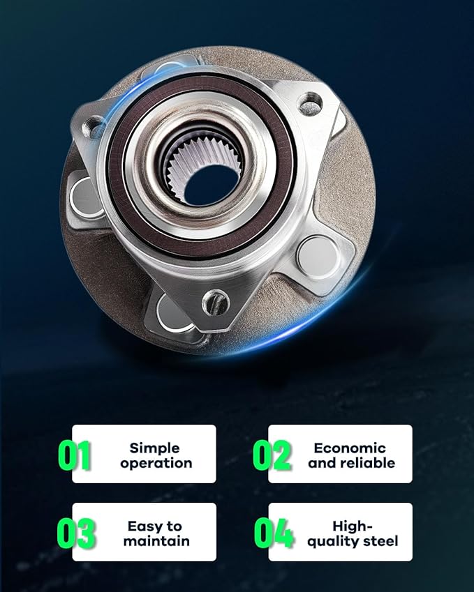 Wheel Hub Assembly SCITOO Bearing and Wheel Hub Set Fits 2010-2014 for Cadillac CTS FrontRear Hub Bearing with 5 Lugs 513282