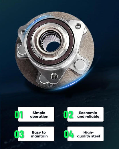 Wheel Hub Assembly SCITOO Bearing and Wheel Hub Set Fits 2010-2014 for Cadillac CTS FrontRear Hub Bearing with 5 Lugs 513282
