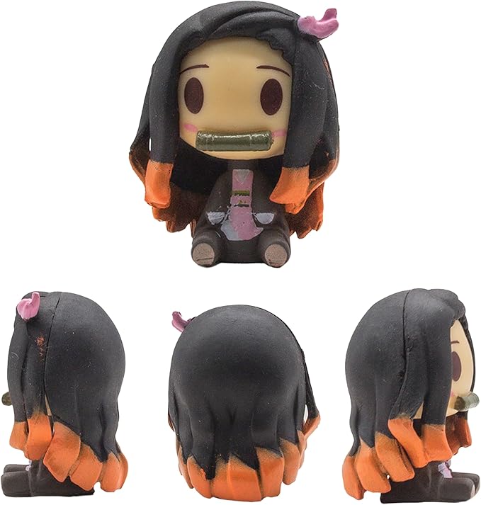 Demon Figure Slayer Mini Figures Collectible Toy Props Cake Toppers Action Figures Hashira Statues 1.77" in