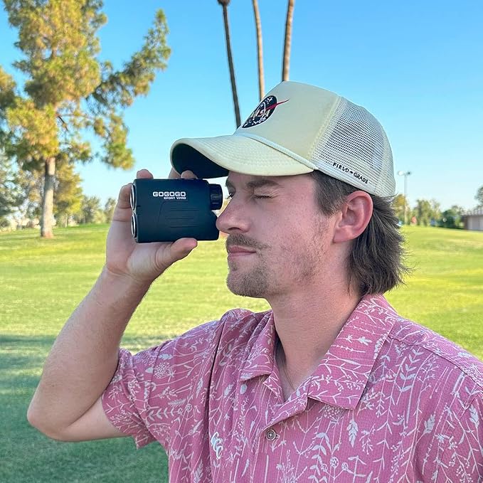 Gogogo Sport Vpro GS03 Laser GolfHunting Rangefinder, 10001200 Yards Laser Range Finder with 6X Magnification Ultra-Clear View, Lightweight, Slope, Pin-Seeker  Flag-Lock  Vibration