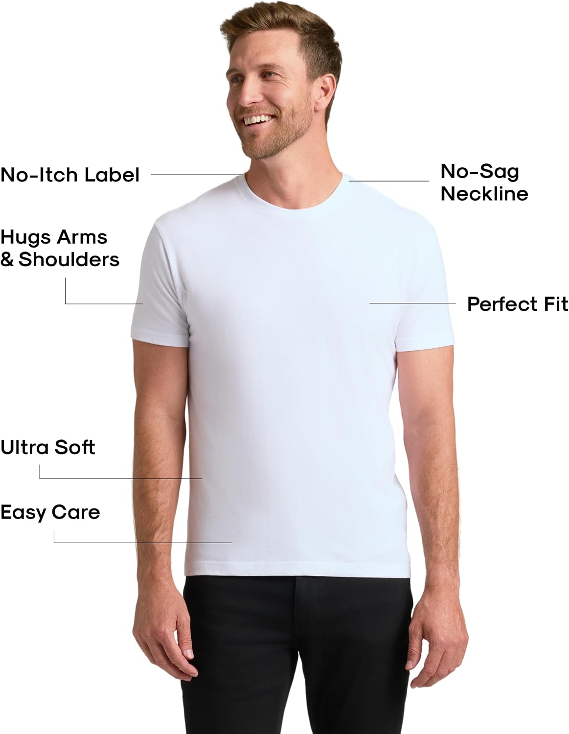 True Classic Mens T-Shirts – Short Sleeve Crew Neck T Shirts for Man, Cotton Blend Plain Novelty Men's T-Shirts
