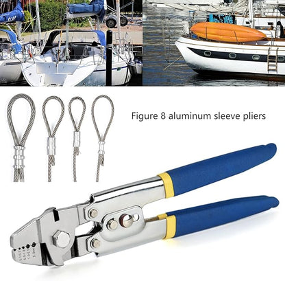 Wire Rope Crimping Tool Wire Rope Fishing Lines Crimping For Aluminum Oval Sleeves Stop Sleeves Ferrules Repair Plier