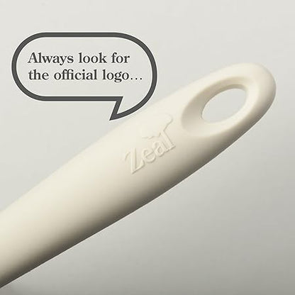 Zeal Scratch Non-Stick Cooking Spoon (28cm), Silicone, Cream, 11-Inch