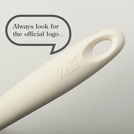 Zeal Scratch Non-Stick Cooking Spoon (28cm), Silicone, Cream, 11-Inch