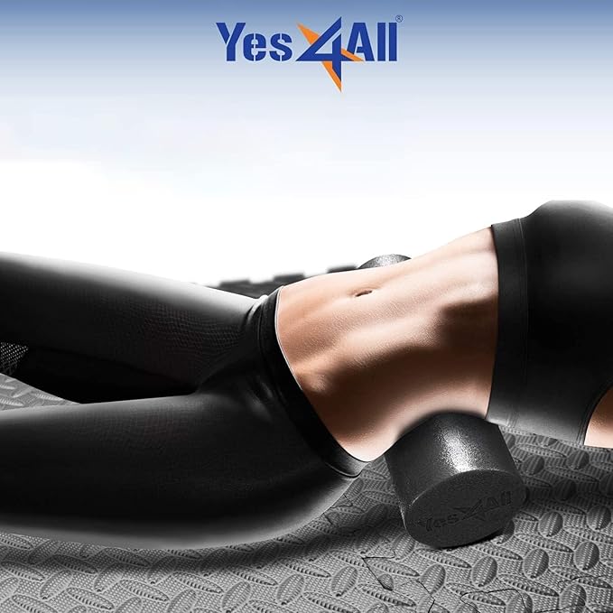 Yes4All Low Density Round PE 1218 2436 inch Foam Rollers for Muscle Massage, Yoga Core Exercise  Physical Therapy