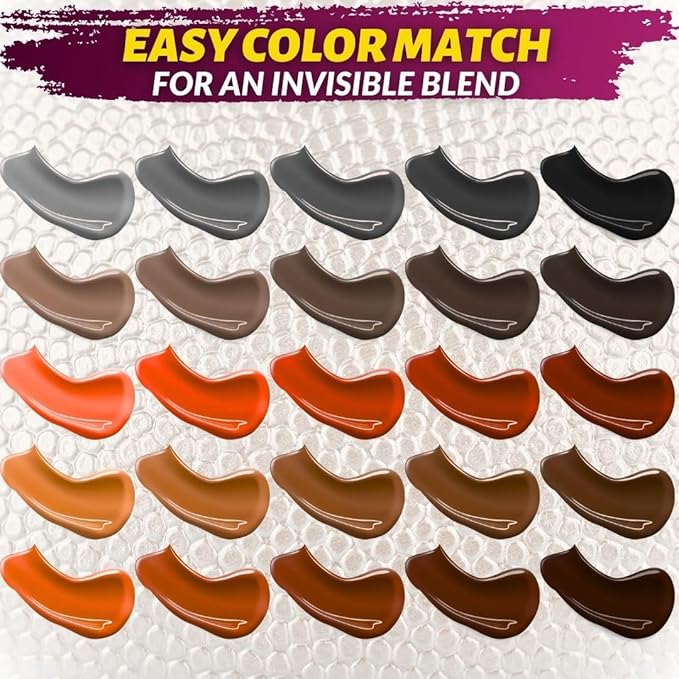 COCONIX Leather  Vinyl Repair Kit - Brown  Shades  Fix Tears, Holes, Scratches, and Peeling on Leather and Vinyl Furniture, Car Seats, and Jackets  Easy Application with Customizable Colors