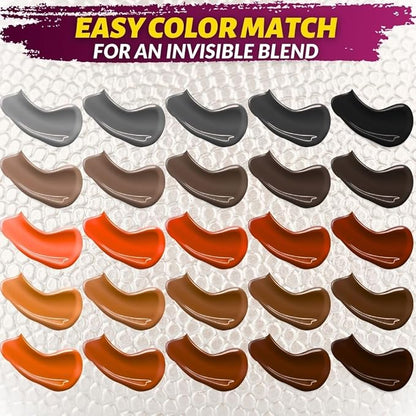 COCONIX Leather  Vinyl Repair Kit - Brown  Shades  Fix Tears, Holes, Scratches, and Peeling on Leather and Vinyl Furniture, Car Seats, and Jackets  Easy Application with Customizable Colors