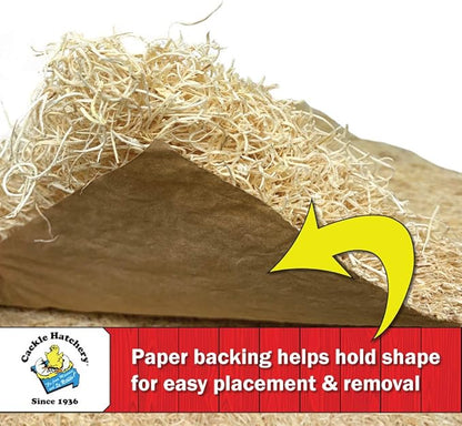 Cackle Hatchery Laying Hen Nest Box Pads Made in USA from Sustainable Aspen Exceslior - 13x13 Nesting Box Liners (12 Pack)
