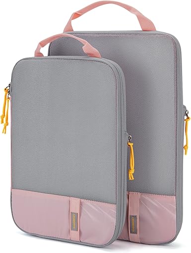 BAGSMART 6 Set4 Set2 Set Compression Packing Cubes for Travel, Lightweight Vacation Travel Essentials, Travel Accessories for Suitcase Organizer Bags Set, Durable Luggage Organizer Travel Bags