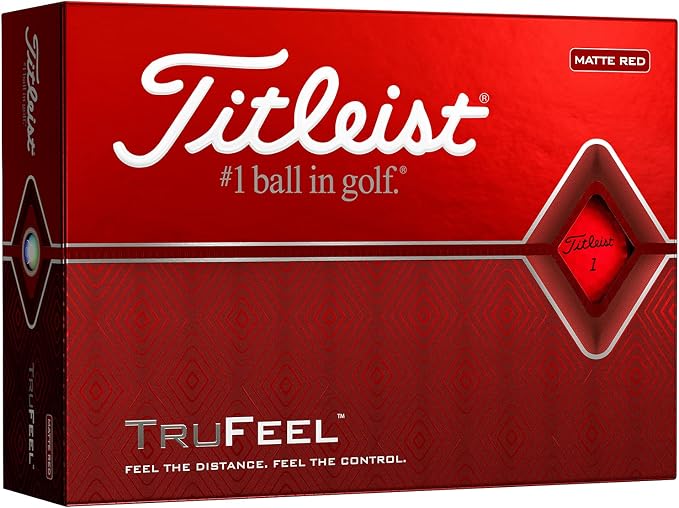 Titleist 12 Pack TruFeel Color Golf Balls (Matte Red)