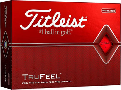 Titleist 12 Pack TruFeel Color Golf Balls (Matte Red)