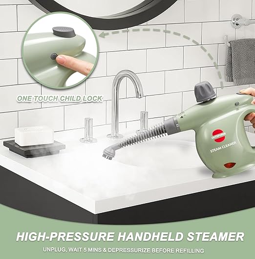 REFURBISHED Handheld Steam Cleaner, Green