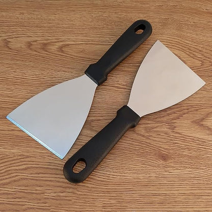 GSHLLO Stainless Steel Triangular Spatula - Heavy Duty Griddle Scraper  Food Service Spatula - Small Pancake Flipper for Home Kitchen
