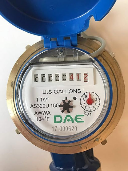 DAE AS320U-150P 1-12" Water Meter with Pulse Output, Measuring in Gallon  Coupling