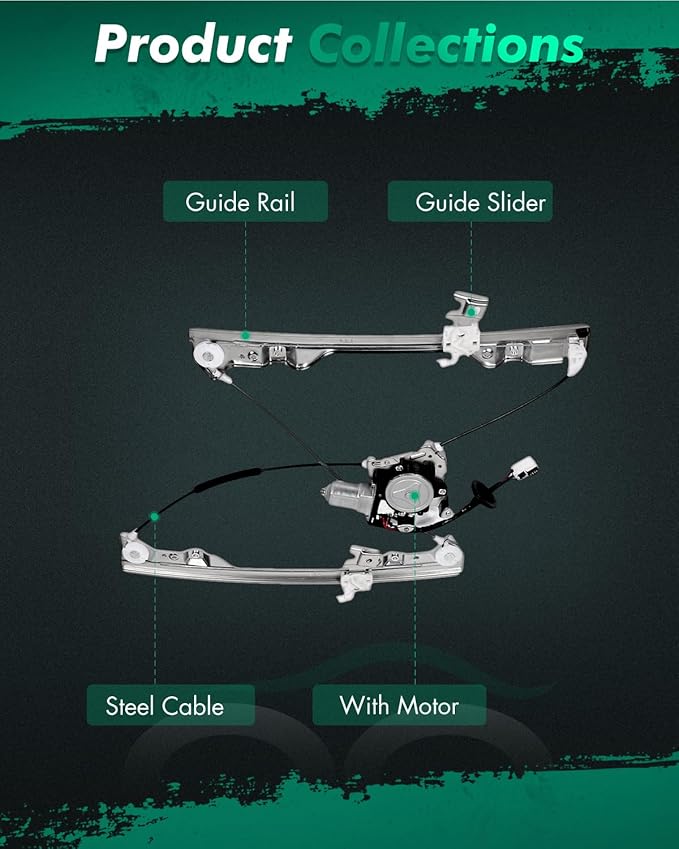 SCITOO Front Driver Side Window Regulator Part NO:741-906, Power Window Regulator with Motor Replacement Fit for Nissan Altima 2002-2006